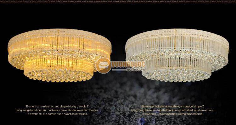 Đèn ốp trần pha lê đẹp long lanh CM277-12